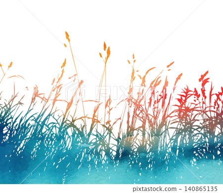 colored Grass silhouette vector isolated on white background nature design illustration of grass plant pattern greenery artwork Hand drawn. Not AI, vector illustration. colored Grass silhouette vector isolated on white background nature design illustration of grass plant pattern greenery artwork Hand drawn. Not AI, vector illustration. 140865135