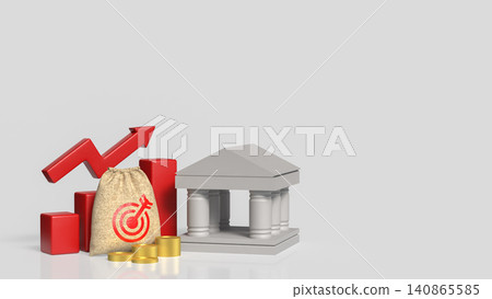 Central Bank Interest Rate Growth And Investment Strategy 3d render. Central Bank Interest Rate Growth And Investment Strategy 3d render. 140865585