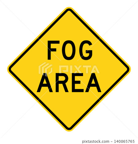 American road sign: Dense fog warning American road sign: Dense fog warning 140865765