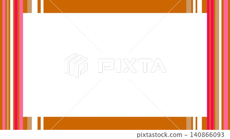 Frame, striped pattern, white space, brown Frame, striped pattern, white space, brown 140866093