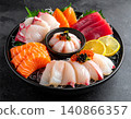 Set of Fresh seafood platter with sashimi 140866357