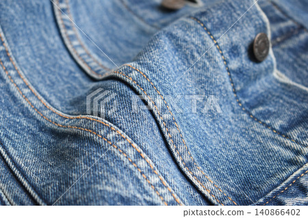 pocket of blue denim texture background, jean fashion style 140866402