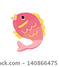 普普藝術風格的鯛魚插畫 140866475