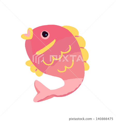普普藝術風格的鯛魚插畫 普普藝術風格的鯛魚插畫 140866475