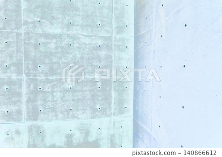 A minimalist architectural space created by pale blue-green exposed concrete walls. A minimalist architectural space created by pale blue-green exposed concrete walls. 140866612