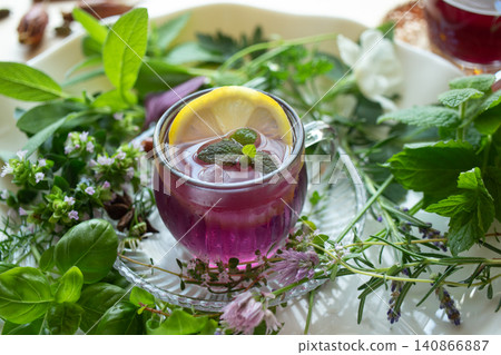 蝶豆花茶(4) 蝶豆花茶(4) 140866887