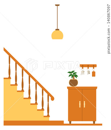 Illustration material for a flat and modern entrance 140867097