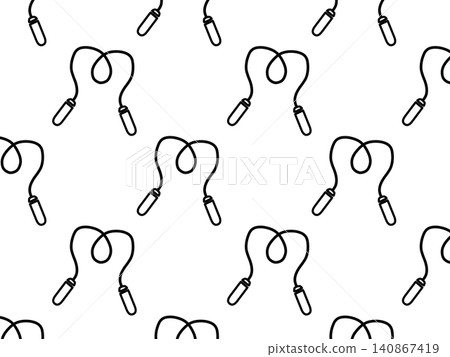 Jump rope repeating pattern background - Fitness/Sports image Jump rope repeating pattern background - Fitness/Sports image 140867419