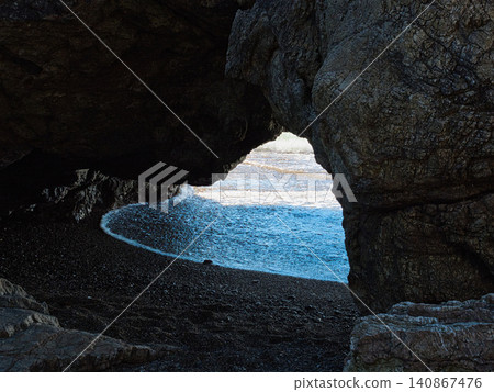 The sea seen from among the rocks The sea seen from among the rocks 140867476