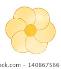 A simple illustration of a red plum blossom. 140867566