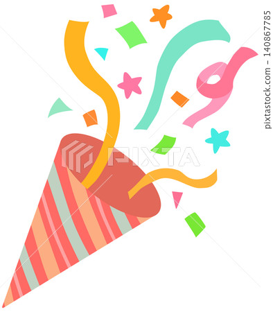 Popping cracker illustration (vector material) Popping cracker illustration (vector material) 140867785