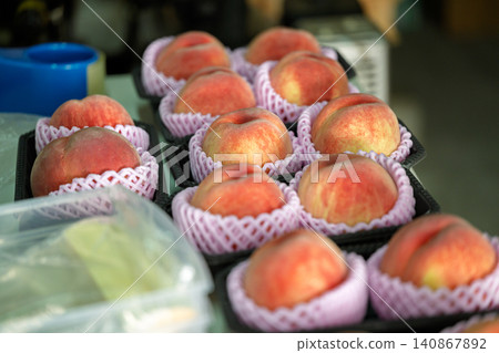 harvested peaches harvested peaches 140867892