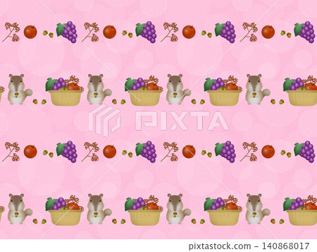 Squirrel and nut seamless pattern C-3 Squirrel and nut seamless pattern C-3 140868017