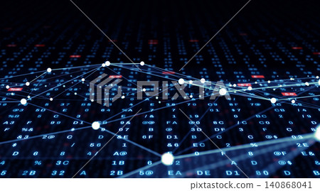 數位技術概念背景資料。網路、通訊、數位轉型、程式設計、安全 140868041