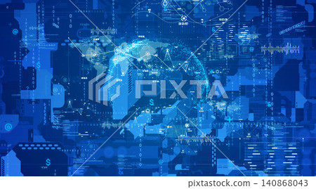 Conceptual background materials for digital technology. DX, electronic circuits, semiconductors, systems, circuit boards, future, cyber Conceptual background materials for digital technology. DX, electronic circuits, semiconductors, systems, circuit boards, future, cyber 140868043
