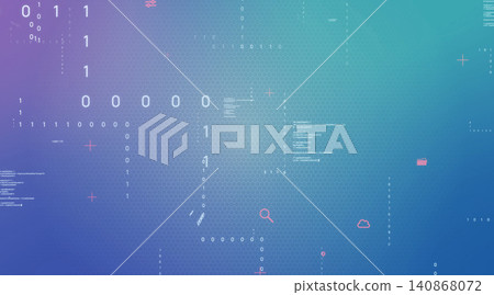 數位科技的概念視覺設計。數位轉型 (DX)、資訊科技 (IT)、技術、數位、資料、網路安全 數位科技的概念視覺設計。數位轉型 (DX)、資訊科技 (IT)、技術、數位、資料、網路安全 140868072