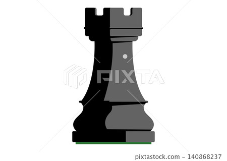 Rook chess piece, black Rook chess piece, black 140868237