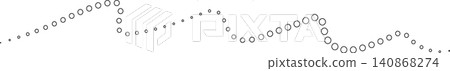 Dotted curved line shape set. Design element Dotted curved line shape set. Design element 140868274