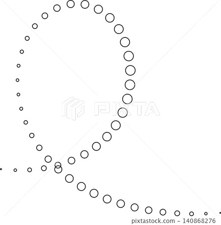 Dotted curved line shape set. Design element Dotted curved line shape set. Design element 140868276