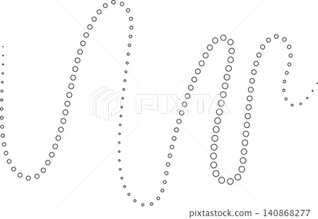 Dotted curved line shape set. Design element Dotted curved line shape set. Design element 140868277