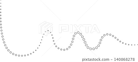 Dotted curved line shape set. Design element Dotted curved line shape set. Design element 140868278