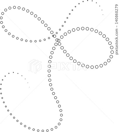 Dotted curved line shape set. Design element Dotted curved line shape set. Design element 140868279
