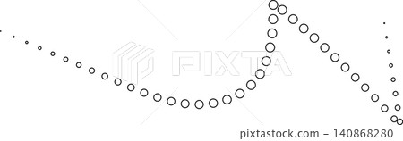 Dotted curved line shape set. Design element Dotted curved line shape set. Design element 140868280
