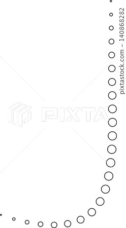 Dotted curved line shape set. Design element Dotted curved line shape set. Design element 140868282