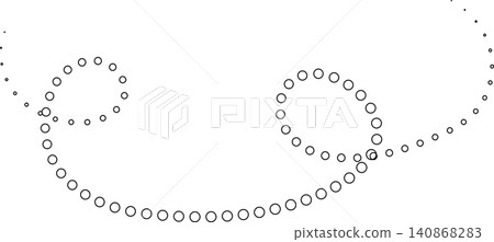 Dotted curved line shape set. Design element Dotted curved line shape set. Design element 140868283