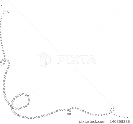 Dotted curved line shape set. Design element 140868286