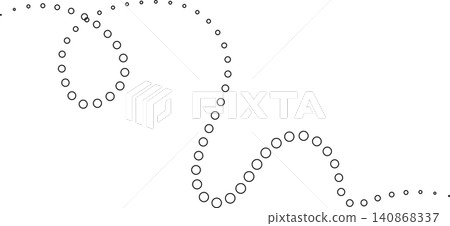 Dotted curved line shape set. Design element 140868337