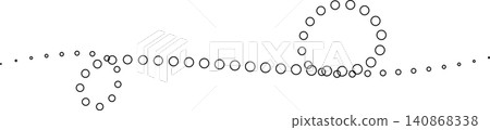 Dotted curved line shape set. Design element Dotted curved line shape set. Design element 140868338