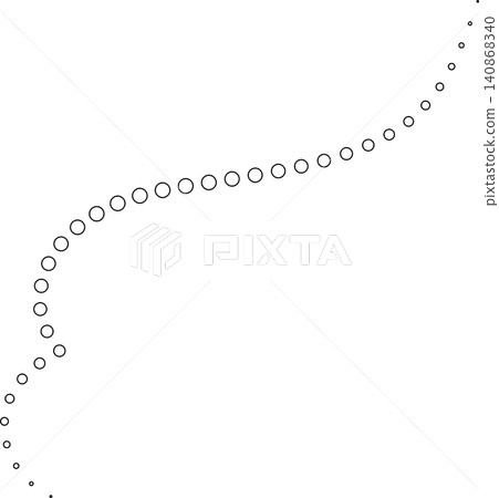 Dotted curved line shape set. Design element Dotted curved line shape set. Design element 140868340