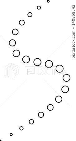 Dotted curved line shape set. Design element Dotted curved line shape set. Design element 140868342