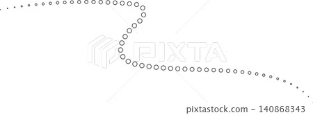 Dotted curved line shape set. Design element Dotted curved line shape set. Design element 140868343