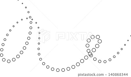 Dotted curved line shape set. Design element 140868344