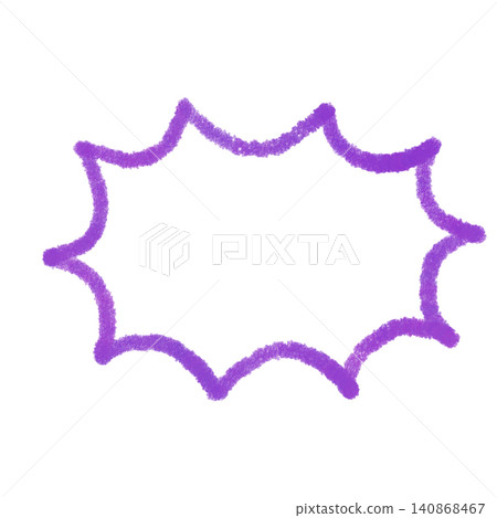 Illustration of a purple jagged speech bubble (with a transparent background) Illustration of a purple jagged speech bubble (with a transparent background) 140868467