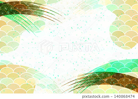 Elegant traditional Japanese background with calligraphy Elegant traditional Japanese background with calligraphy 140868474