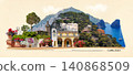 Capri, Italy - Beautiful view on the Island, 140868509