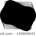Square blend emblem. Curved lines with frame 140868643