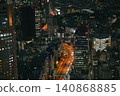 Highways and city lights flowing through Tokyo at night 140868885