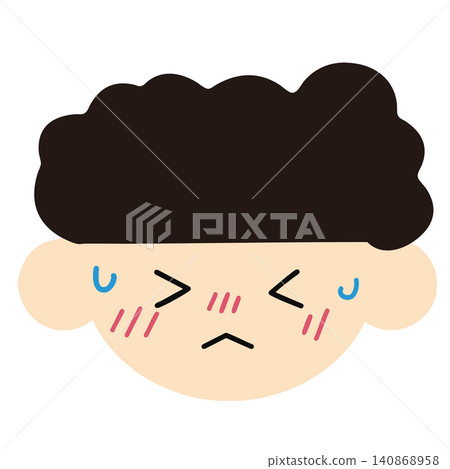An illustration of a boy with a pounding heart. An illustration of a boy with a pounding heart. 140868958