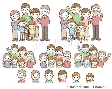 兩代六口之家插畫集 兩代六口之家插畫集 140869089