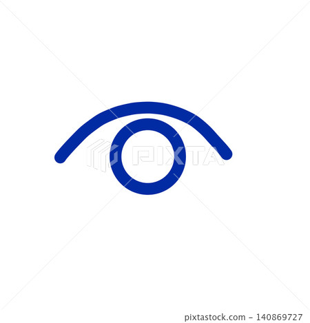Blue eye icon material - minimalist design - simple and sophisticated illustrations related to medicine, health, and visuals. Blue eye icon material - minimalist design - simple and sophisticated illustrations related to medicine, health, and visuals. 140869727