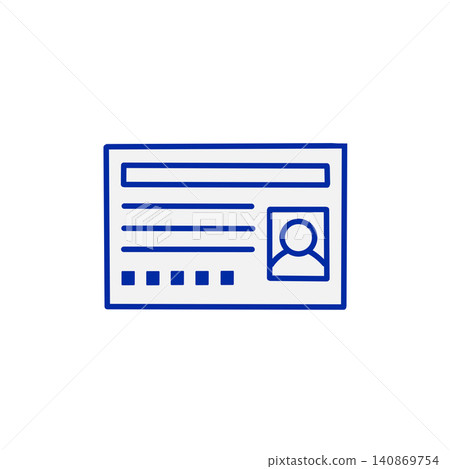 Icon material for personal information cards (identity verification, ID card, identification document) Icon material for personal information cards (identity verification, ID card, identification document) 140869754