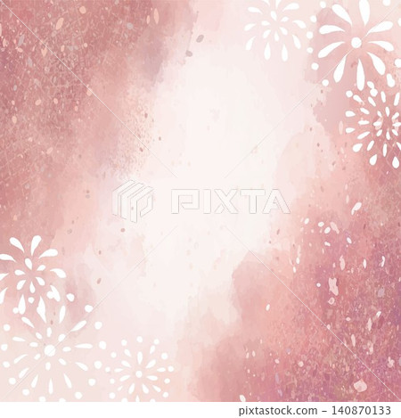 Japanese-style background material with watercolor-style fireworks and gold leaf (vector, square) Japanese-style background material with watercolor-style fireworks and gold leaf (vector, square) 140870133