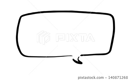Pen handwritten speech bubble _ black Pen handwritten speech bubble _ black 140871268