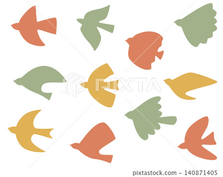 Illustration of a bird's silhouette in flight Illustration of a bird's silhouette in flight 140871405