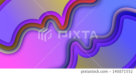 抽象波浪圖案分層背景插圖設計 抽象波浪圖案分層背景插圖設計 140871552