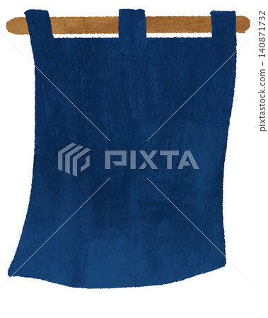 A navy blue noren (traditional Japanese curtain) background (vertical) A navy blue noren (traditional Japanese curtain) background (vertical) 140871732